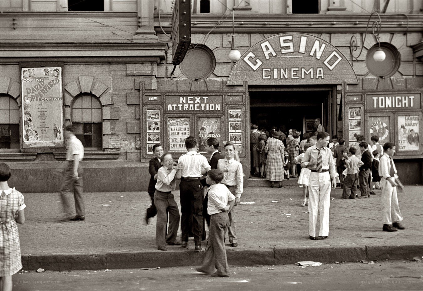 Children outside Casino Cinema