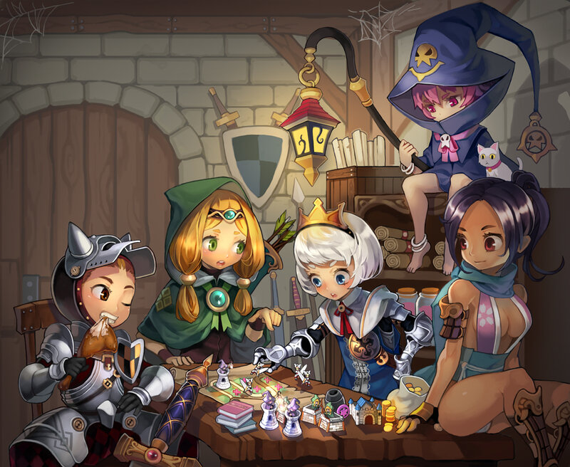 Children Playing Board Game