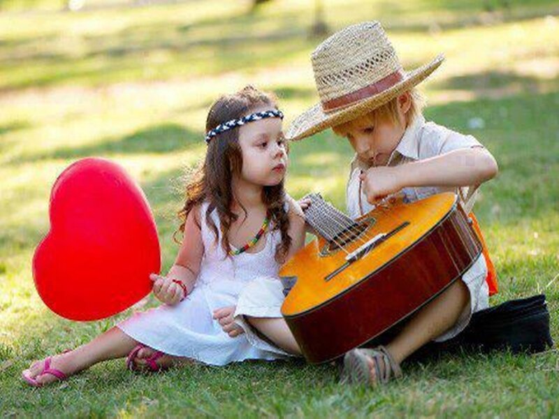Children Playing Guitar