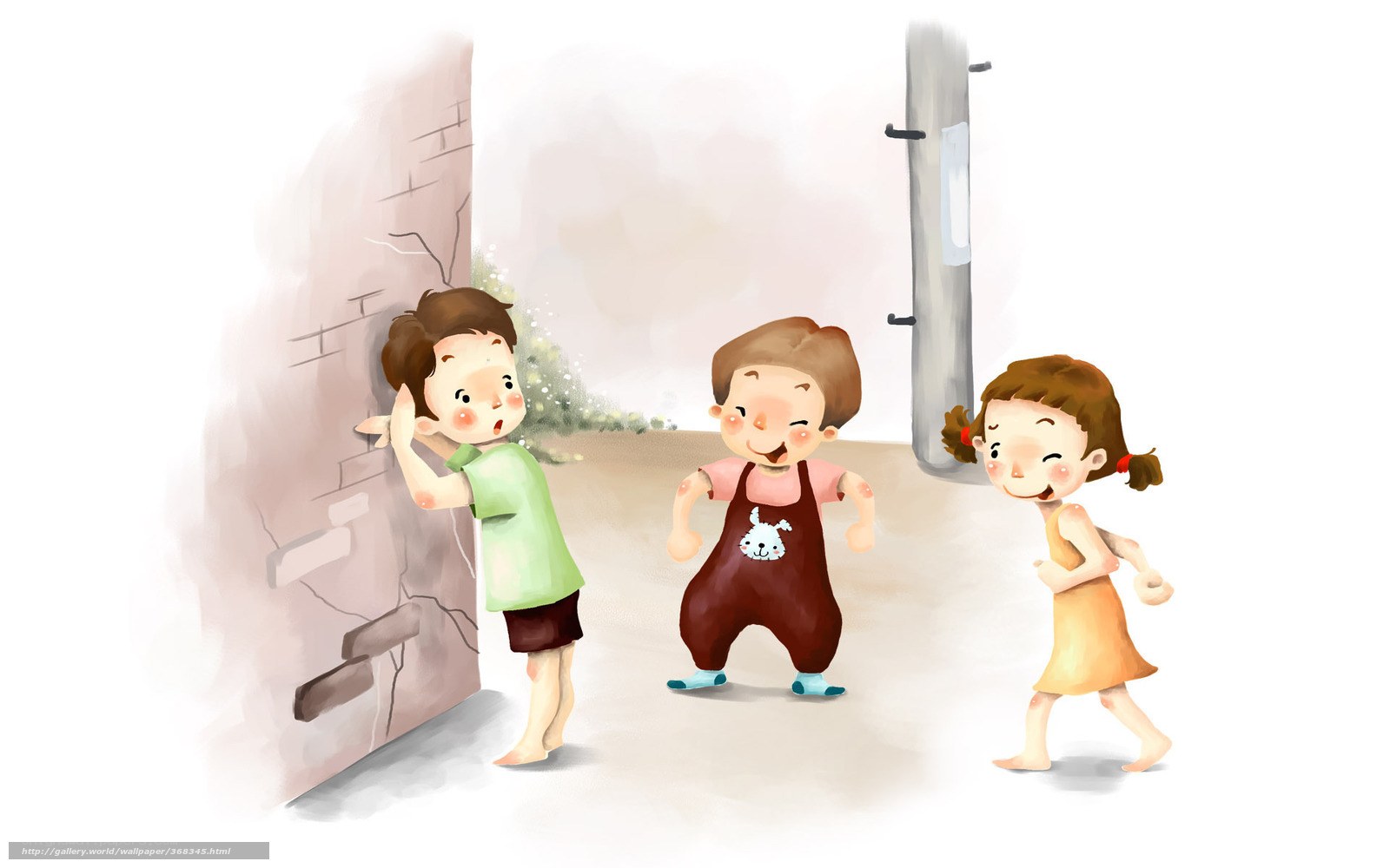 Children playing hide and seek