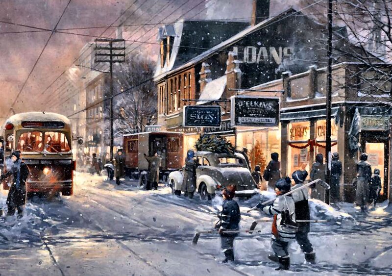 Children Playing Hockey — White, Cold
