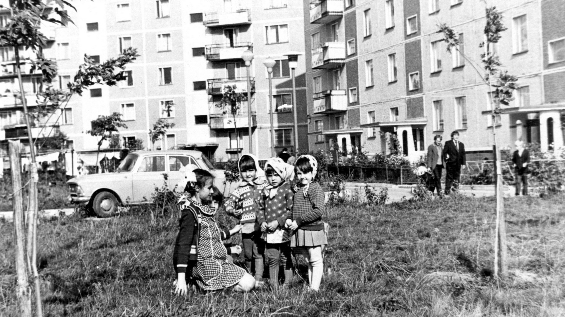 Children playing in a residential area