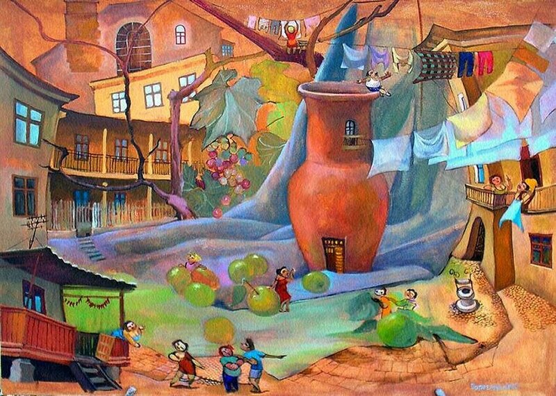 Children Playing in Alley