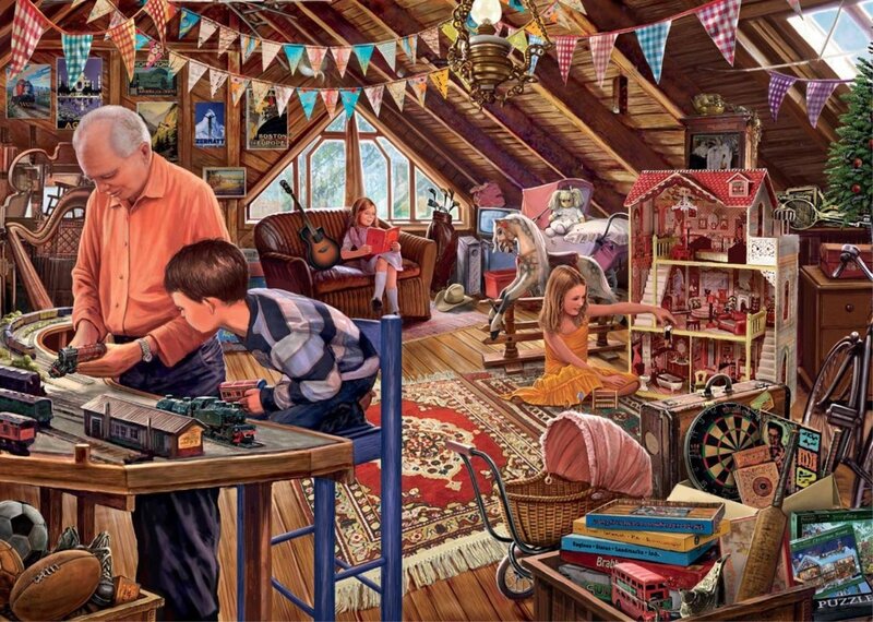 Children Playing in Attic
