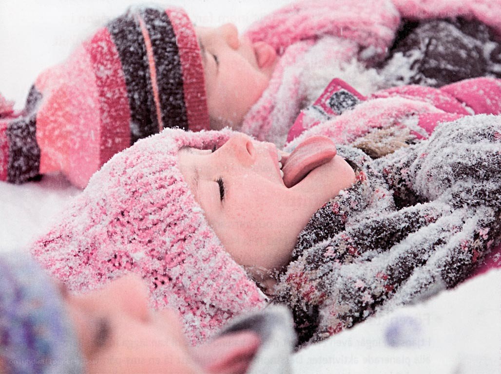 Children playing in snow