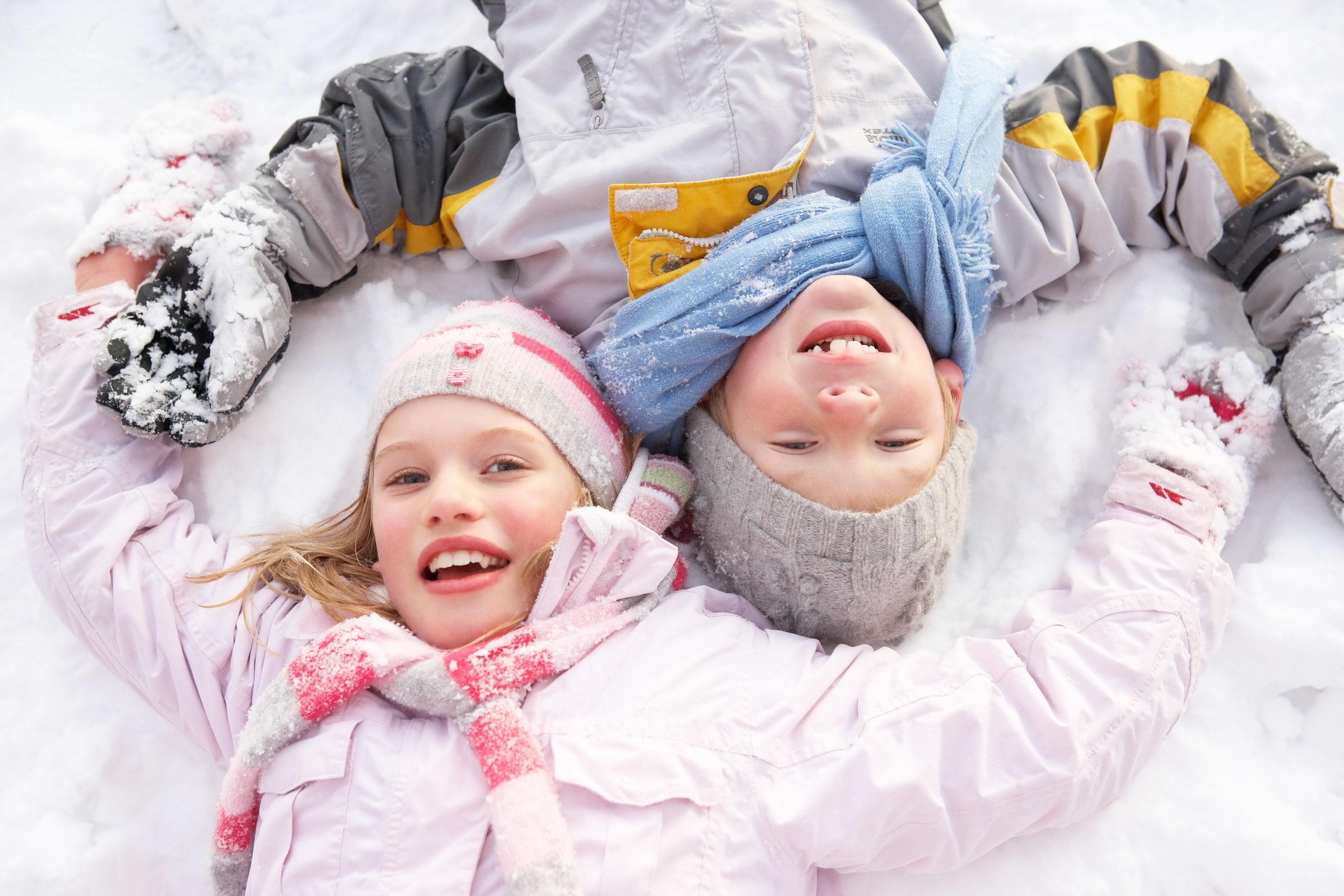 Children playing in the snow