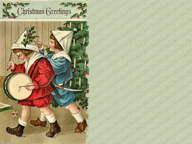 Children Playing Instruments — Red, Festive