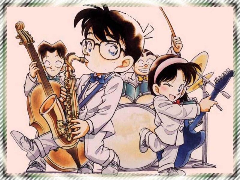 Children Playing Instruments — White