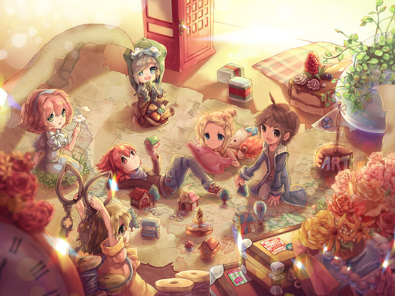 Children Playing on Map
