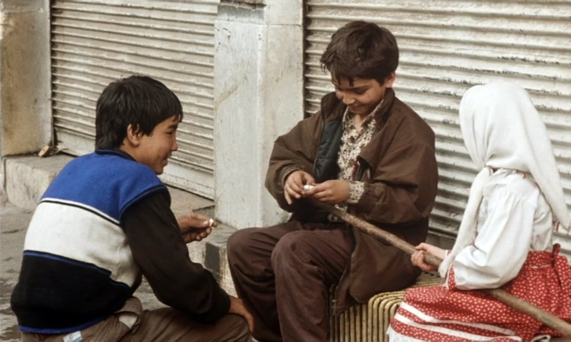 Children playing on street