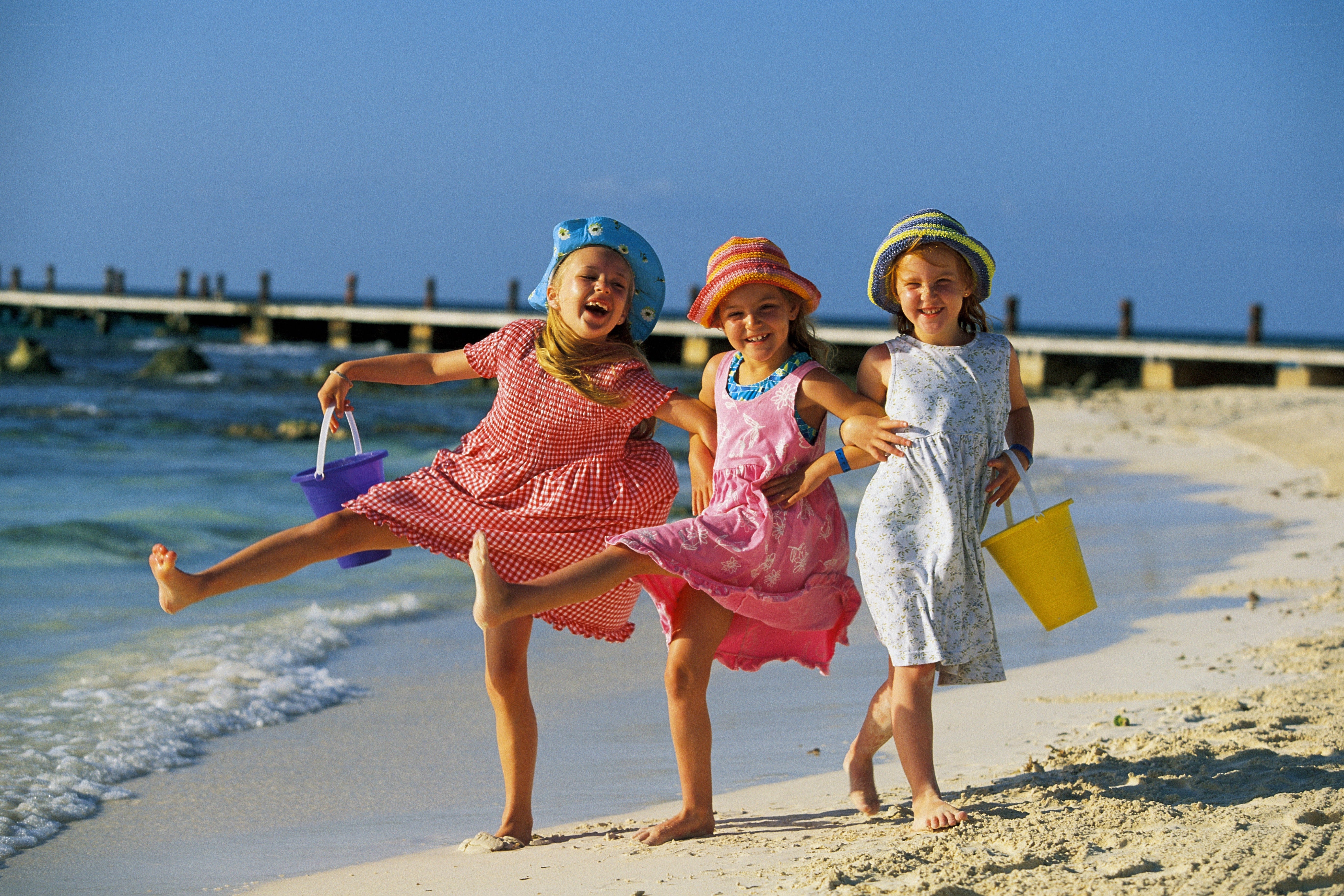 Children playing on the beach