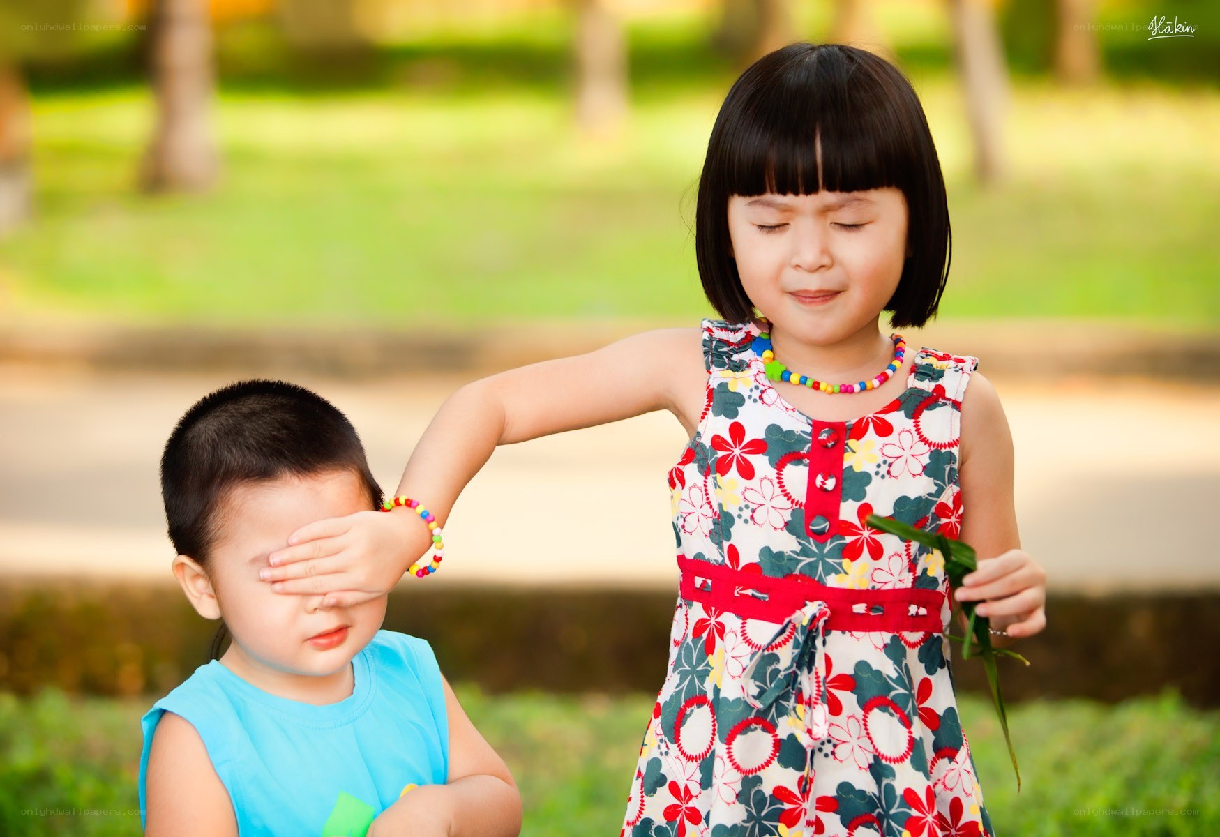 Children playing outdoors