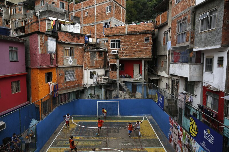 Children Playing Soccer — Blue, Active