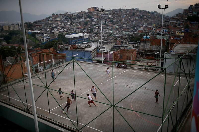 Children Playing Soccer — Gray