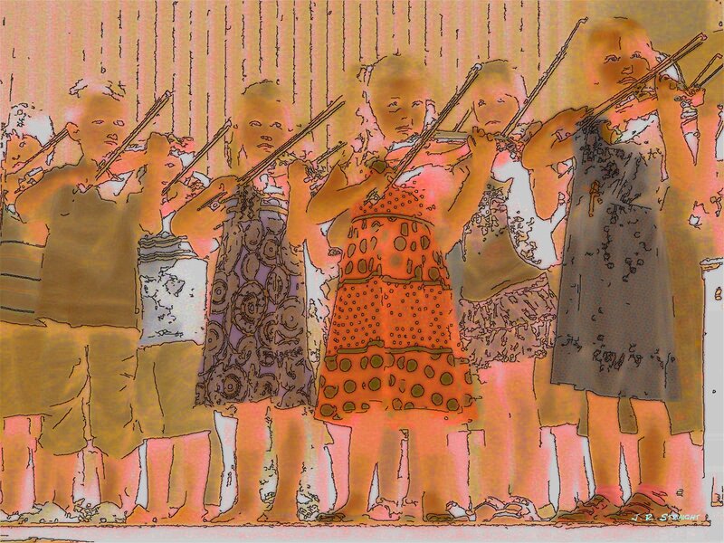 Children Playing Violins