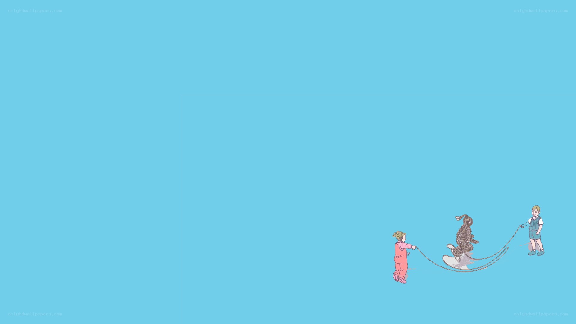 children playing with a rope