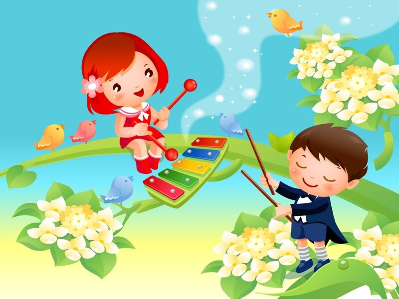 Children Playing Xylophone