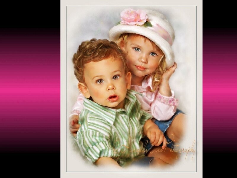 children portrait painting