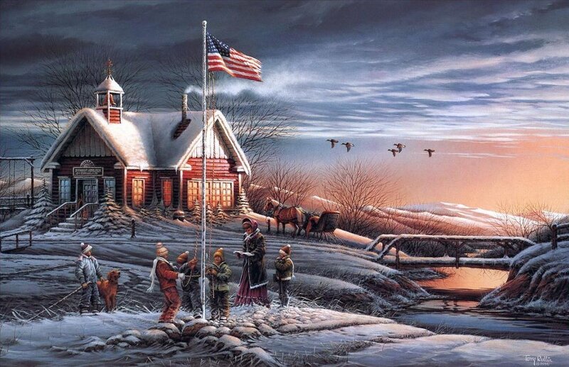 Children Raising Flag