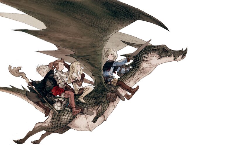 children riding a dragon
