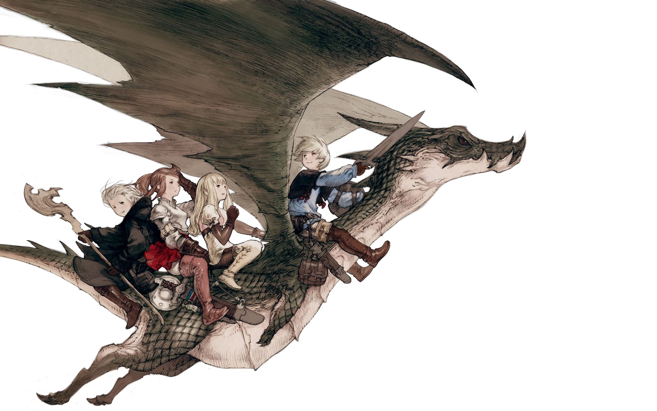 children riding a dragon