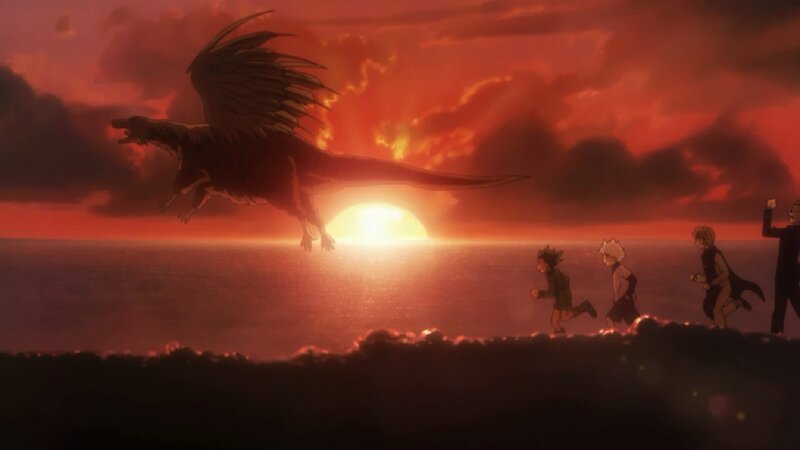 Children Running from Dragon