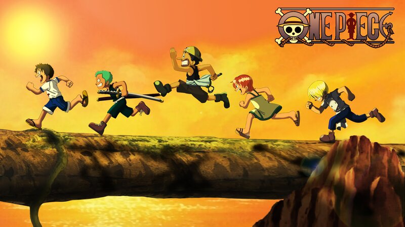 Children Running on Log