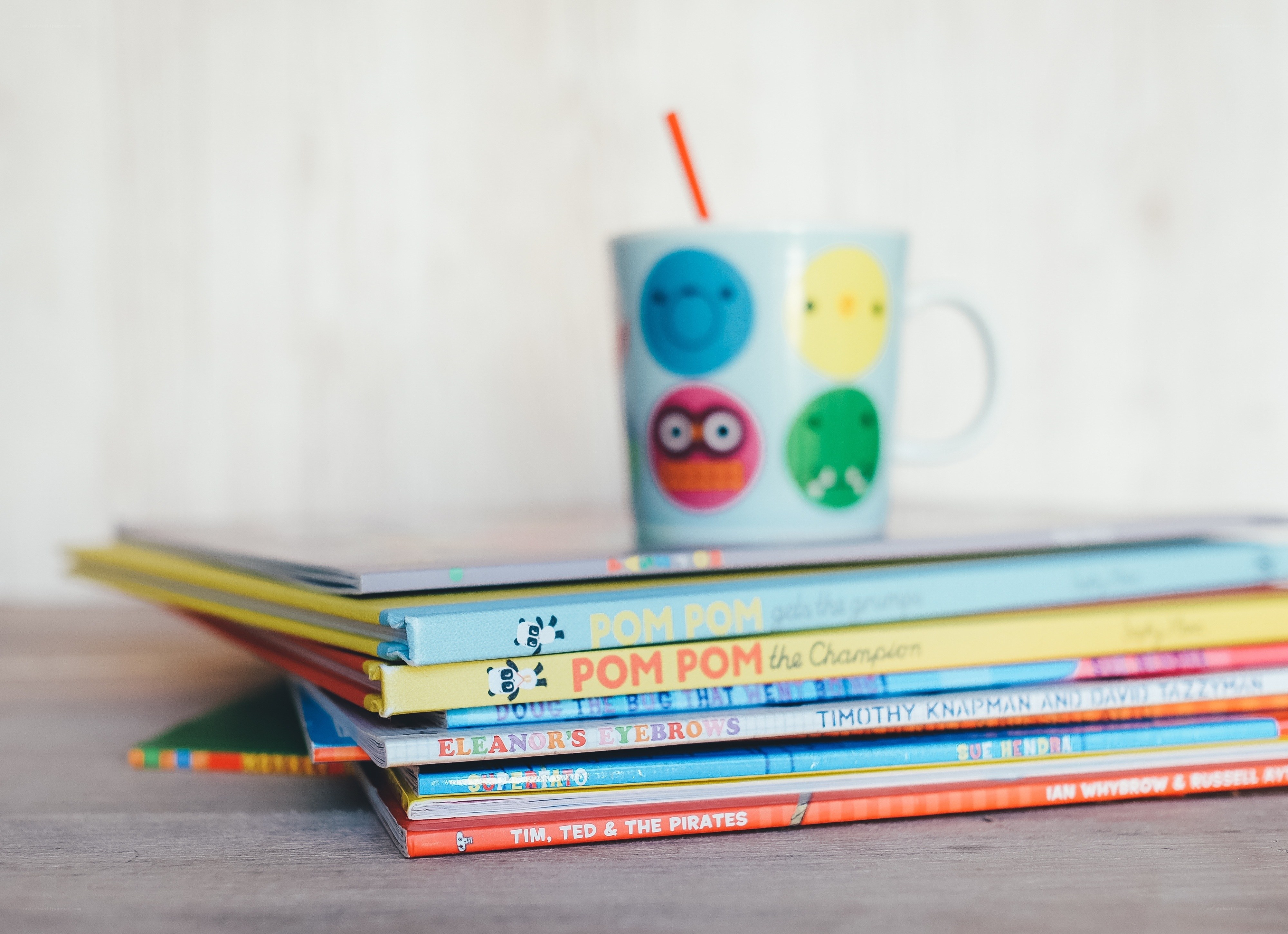 Children's books and mug
