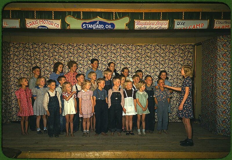 Children's choir on stage