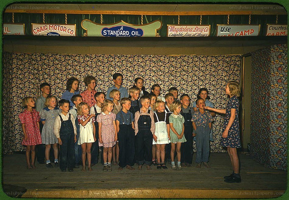 Children's choir on stage