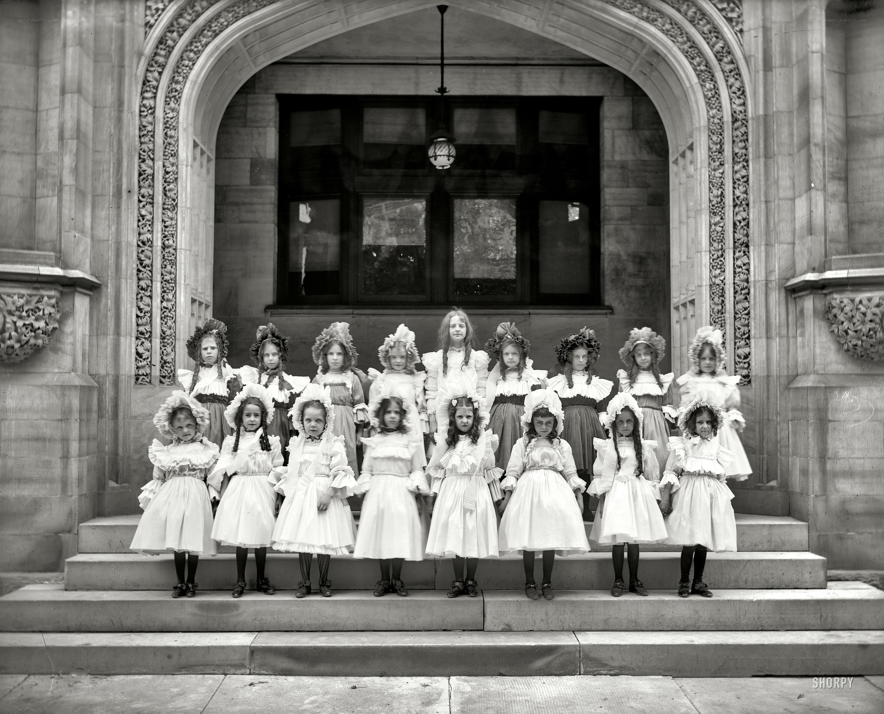 Children's choir on steps