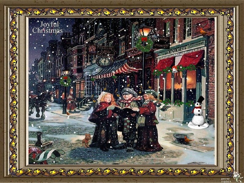 Children Singing Carols — White