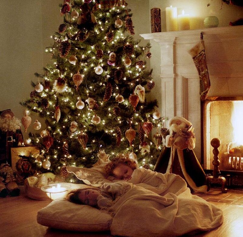 Children Sleeping by Tree