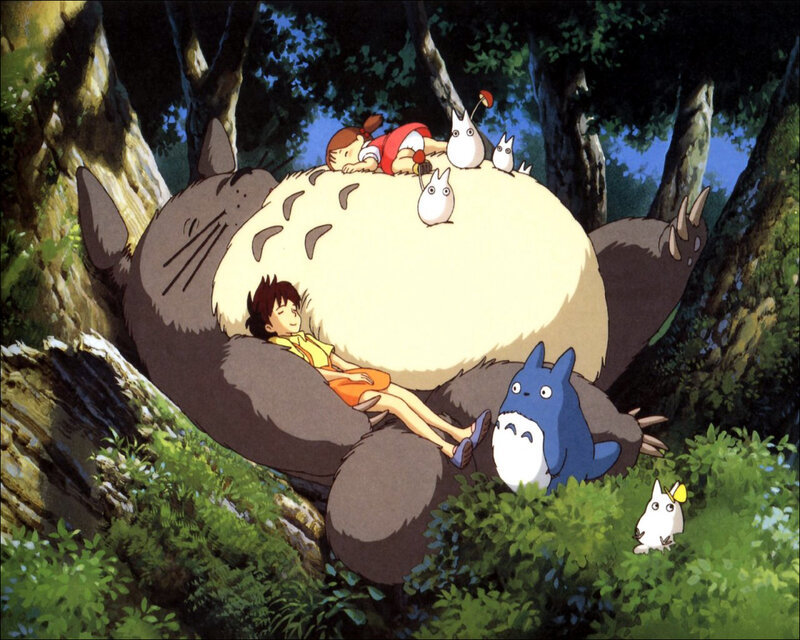 Children Sleeping on Totoro — Green, Serene, Afternoon