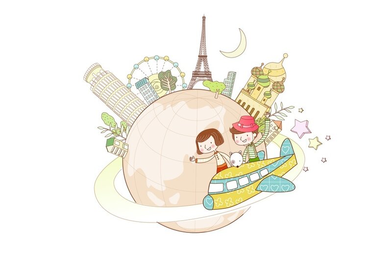 children traveling the world