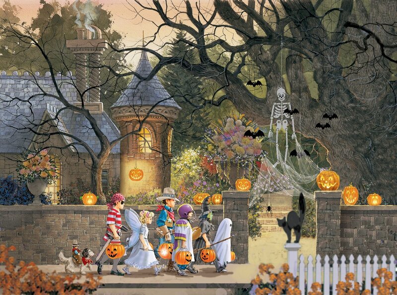 Children Trick-or-treating — Orange, Festive