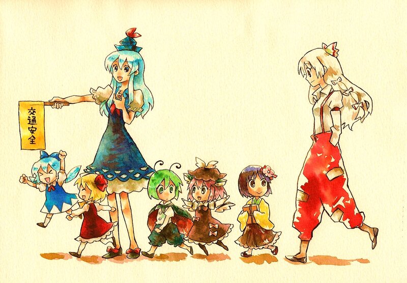 Children Walking in a Line