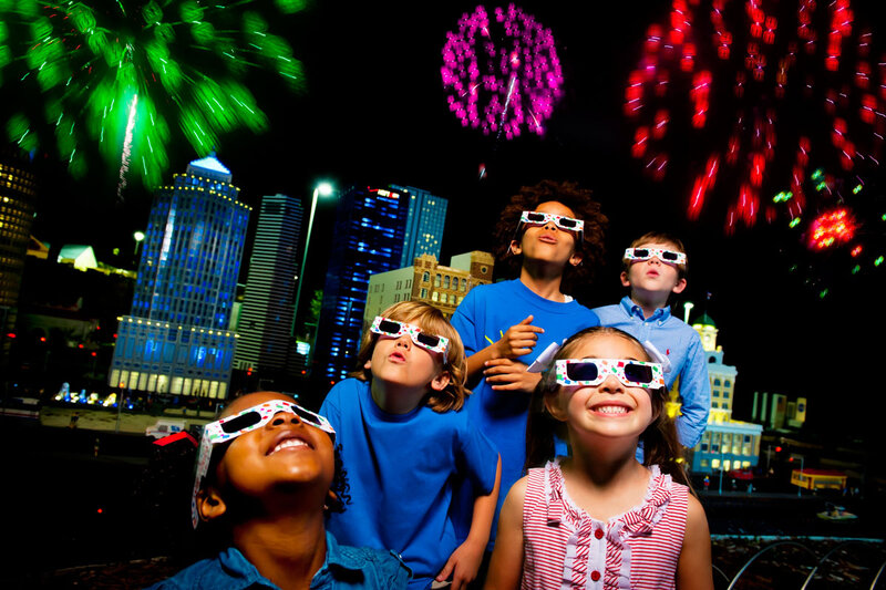 Children Watching Fireworks