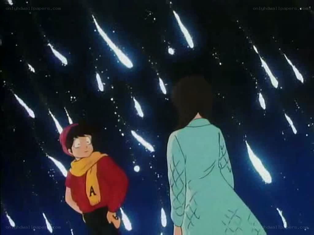 children watching meteor shower