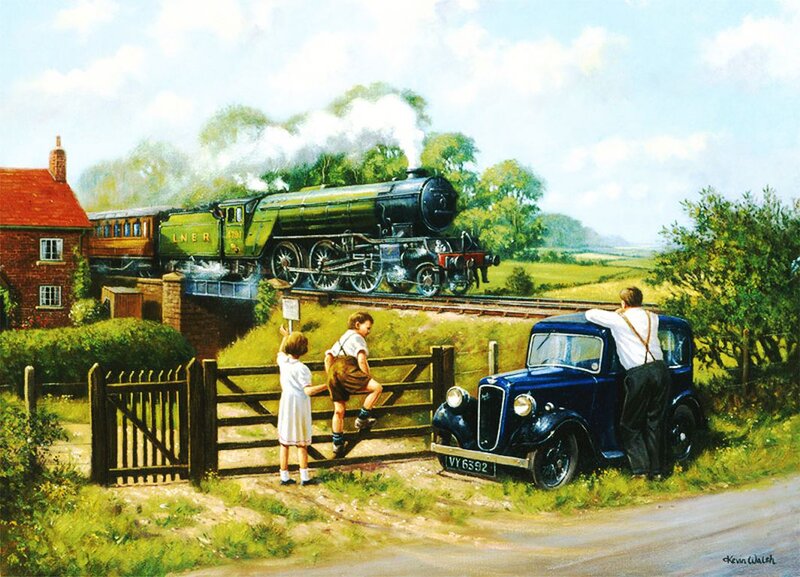 Children Watching Train — Green