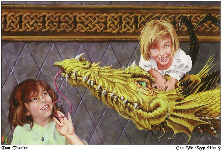 Children with a golden dragon