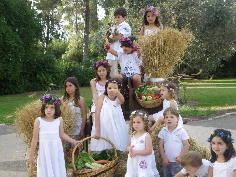 Children with Baskets and Hay