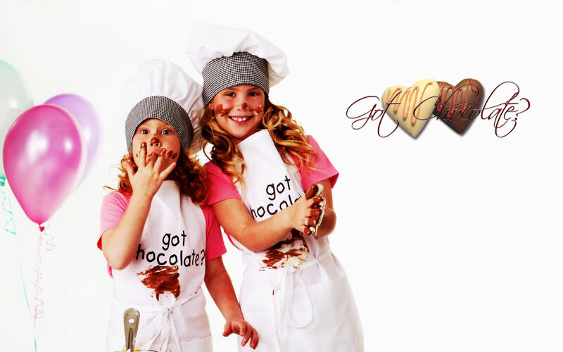 children with chocolate