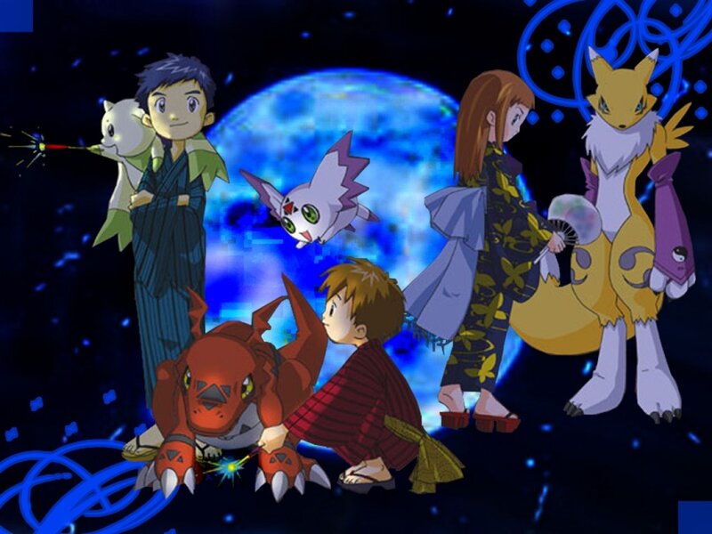 Children with Digimon — Blue