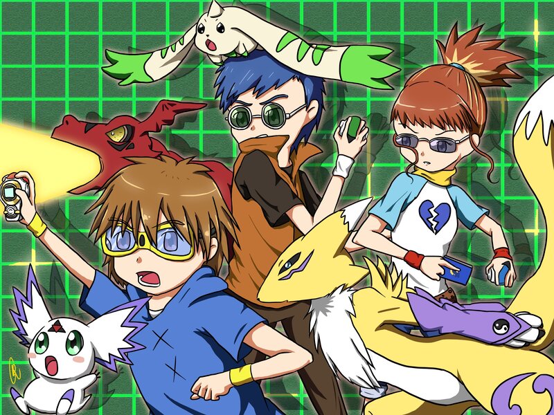 Children with Digimon — Green