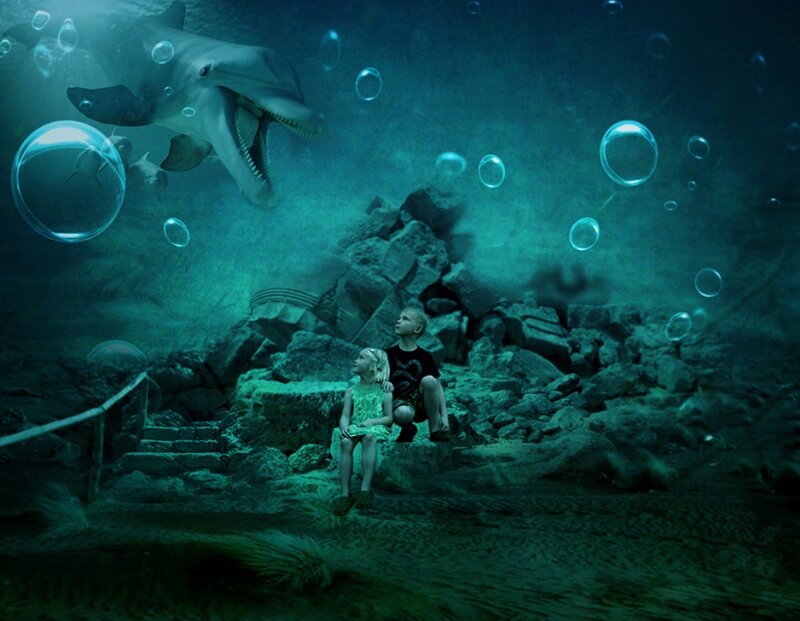 Children with Dolphin