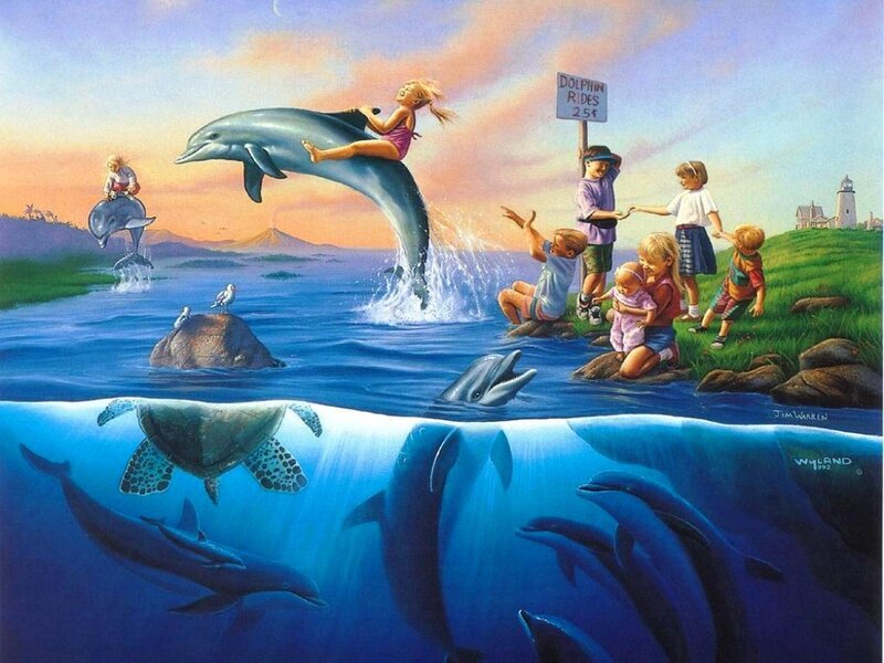 Children with Dolphins