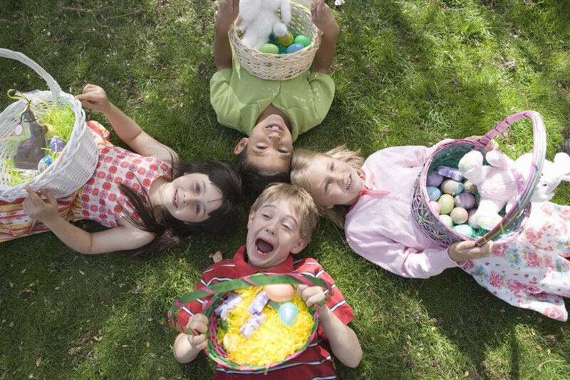 Children with Easter Baskets