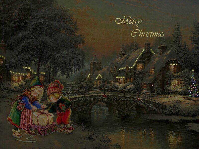Children with Gift Sled