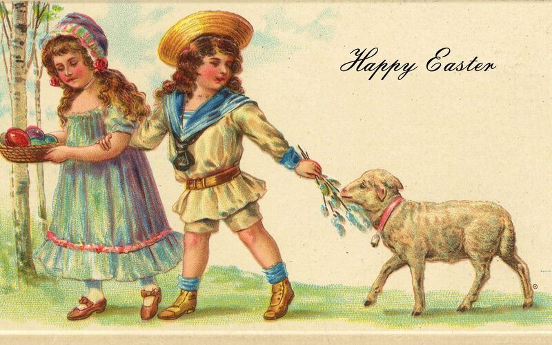 Children with Lamb